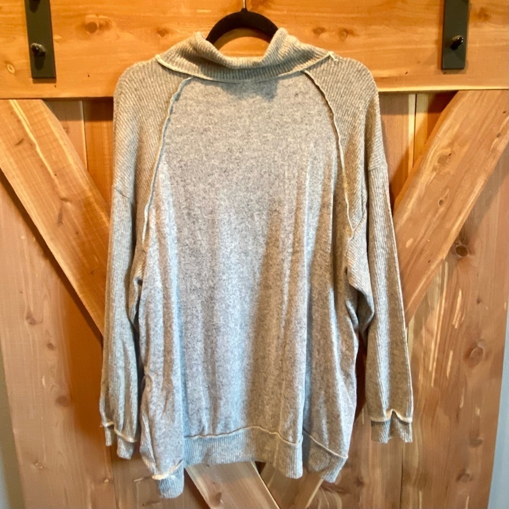 NWOT Loose Fit Cowl Neck Pullover by Vanilla Bay, Color: Oatmeal Size: M - Picture 3 of 6